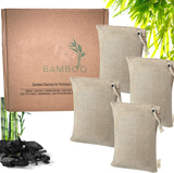 4 pakcs 200g Bamboo Charcoal Air Purifying Bag Charcoal Odor Absorber Closet Deodorize